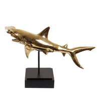 Brass Hammer Shark on Stand S