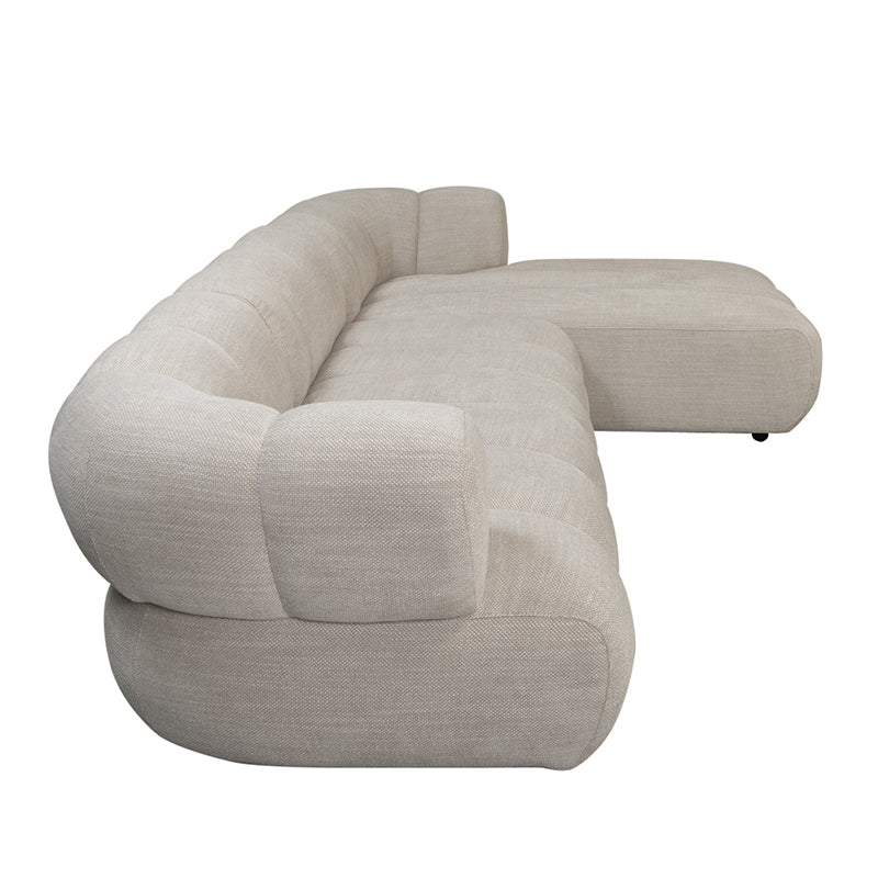 New York 4 Seater Right Lounge Sofa Beige