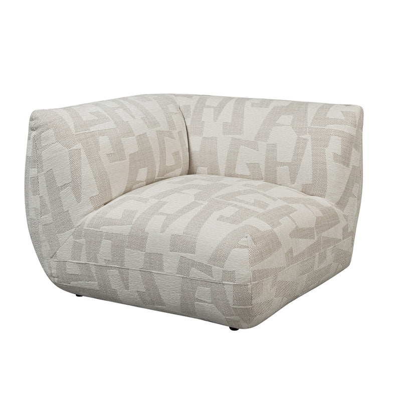Amsterdam Corner Part Sofa White Glyphs