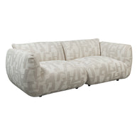 Amsterdam 2.5 Seater Sofa White Glyphs