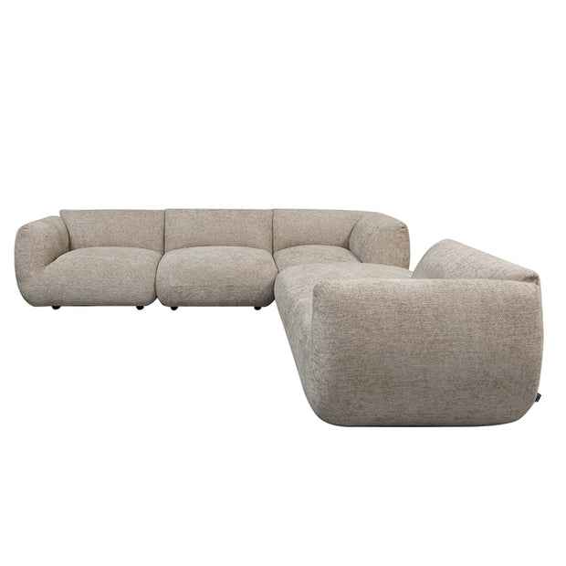 Amsterdam 5 Parts Corner Sofa Latte