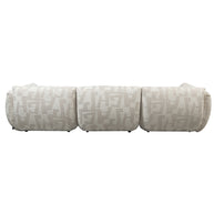 Amsterdam 4 Seater With Ottoman Sofa White Glyphs