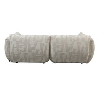 Amsterdam 2.5 Seater With Ottoman Sofa White Glyphs