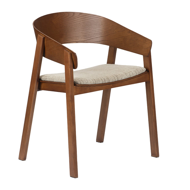 Edo Wooden Armchair Reddish