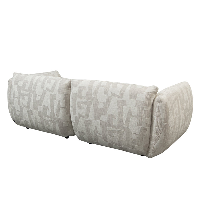 Amsterdam 2.5 Seater Sofa White Glyphs