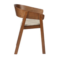 Edo Wooden Armchair Reddish