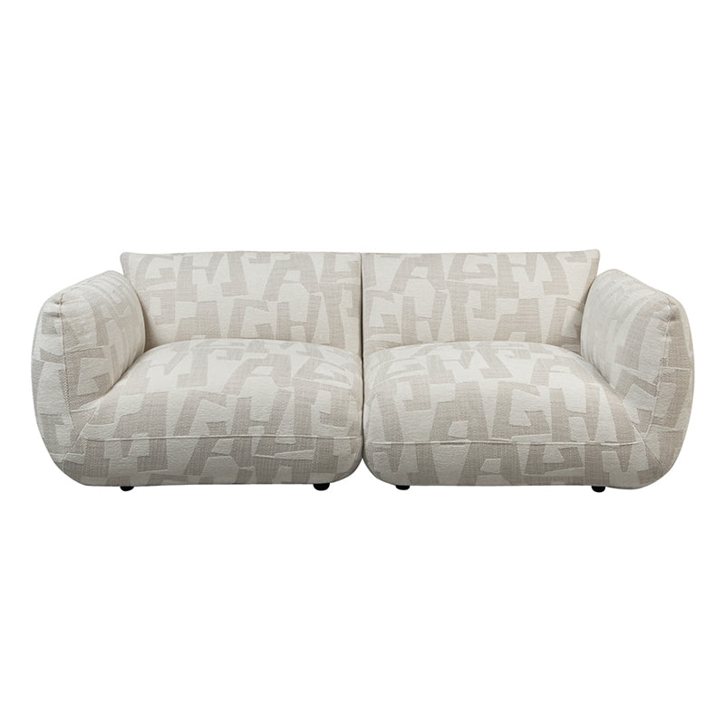 Amsterdam 2.5 Seater Sofa White Glyphs
