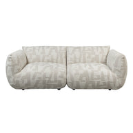 Amsterdam 2.5 Seater Sofa White Glyphs