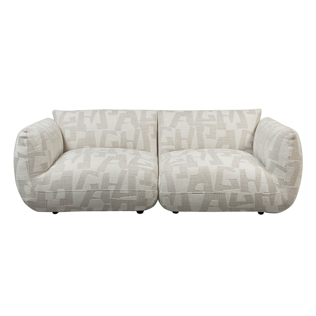 Amsterdam 2.5 Seater Sofa White Glyphs
