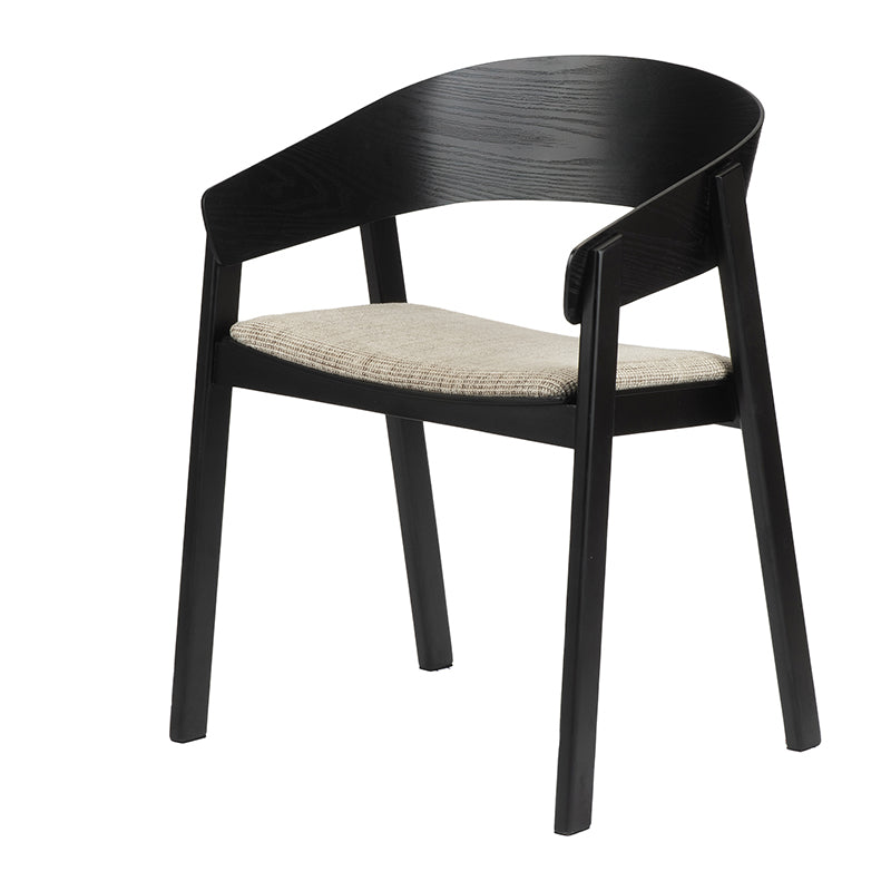 Edo Wooden Armchair Black