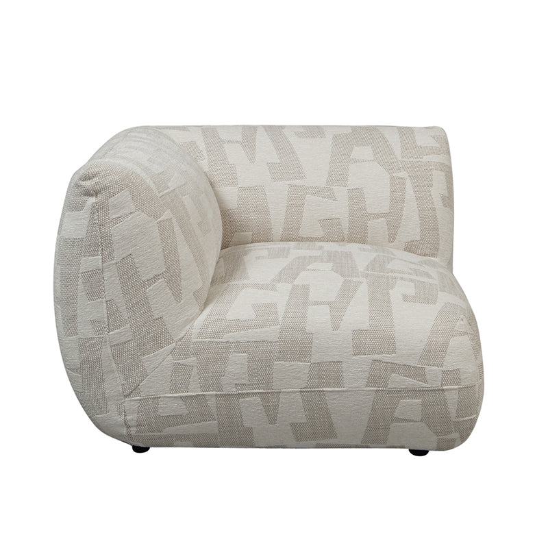 Amsterdam Corner Part Sofa White Glyphs