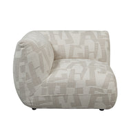 Amsterdam Corner Part Sofa White Glyphs