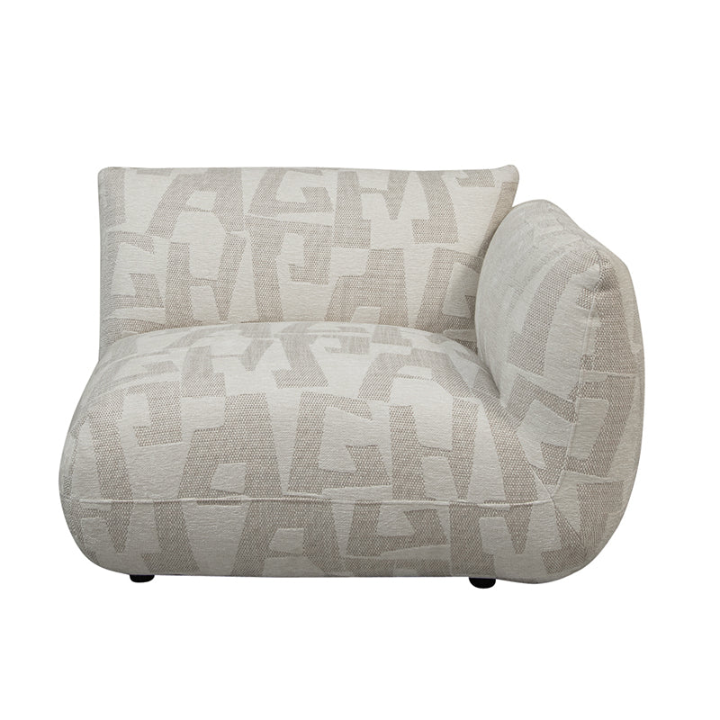 Amsterdam Right Arm Sofa White Glyphs