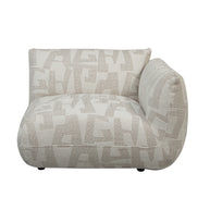 Amsterdam Right Arm Sofa White Glyphs