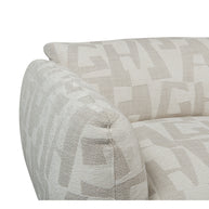 Amsterdam 5 Parts Corner Sofa White Glyphs