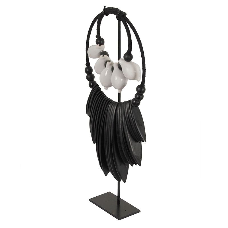 K35 Black and White Octo Necklace S On Stand