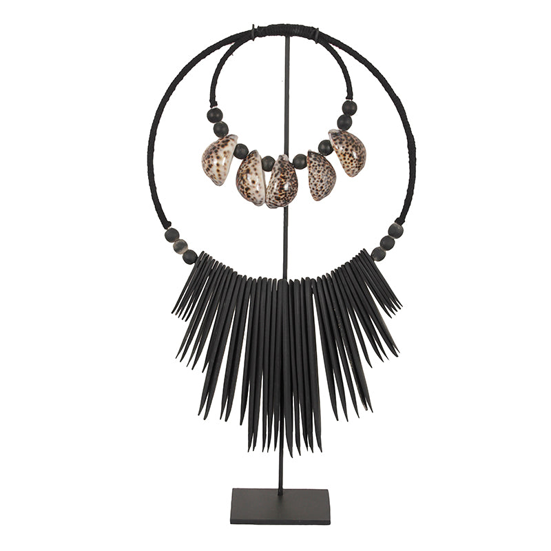 K34 Black Tiger Octo Necklace L On Stand