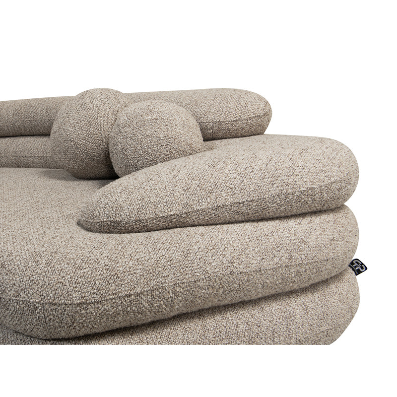 Cairo 6 Seater Sofa Sand Bouclé