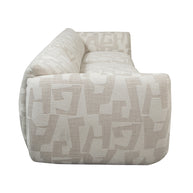 Amsterdam 4 Seater Sofa White Glyphs