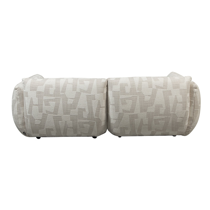 Amsterdam 2.5 Seater Sofa White Glyphs