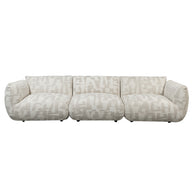 Amsterdam 4 Seater Sofa White Glyphs
