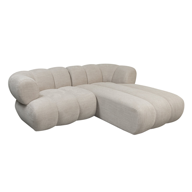 New York 2.5 Seater Right Lounge Sofa Beige