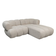 New York 2.5 Seater Right Lounge Sofa Beige