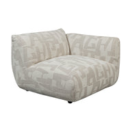 Amsterdam Right Arm Sofa White Glyphs