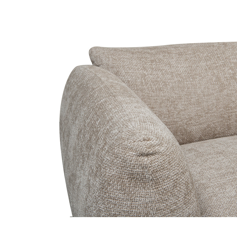 Amsterdam 6 Seater Corner With Ottoman Sofa Latte