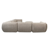 Amsterdam 6 Seater Corner With Ottoman Sofa Latte