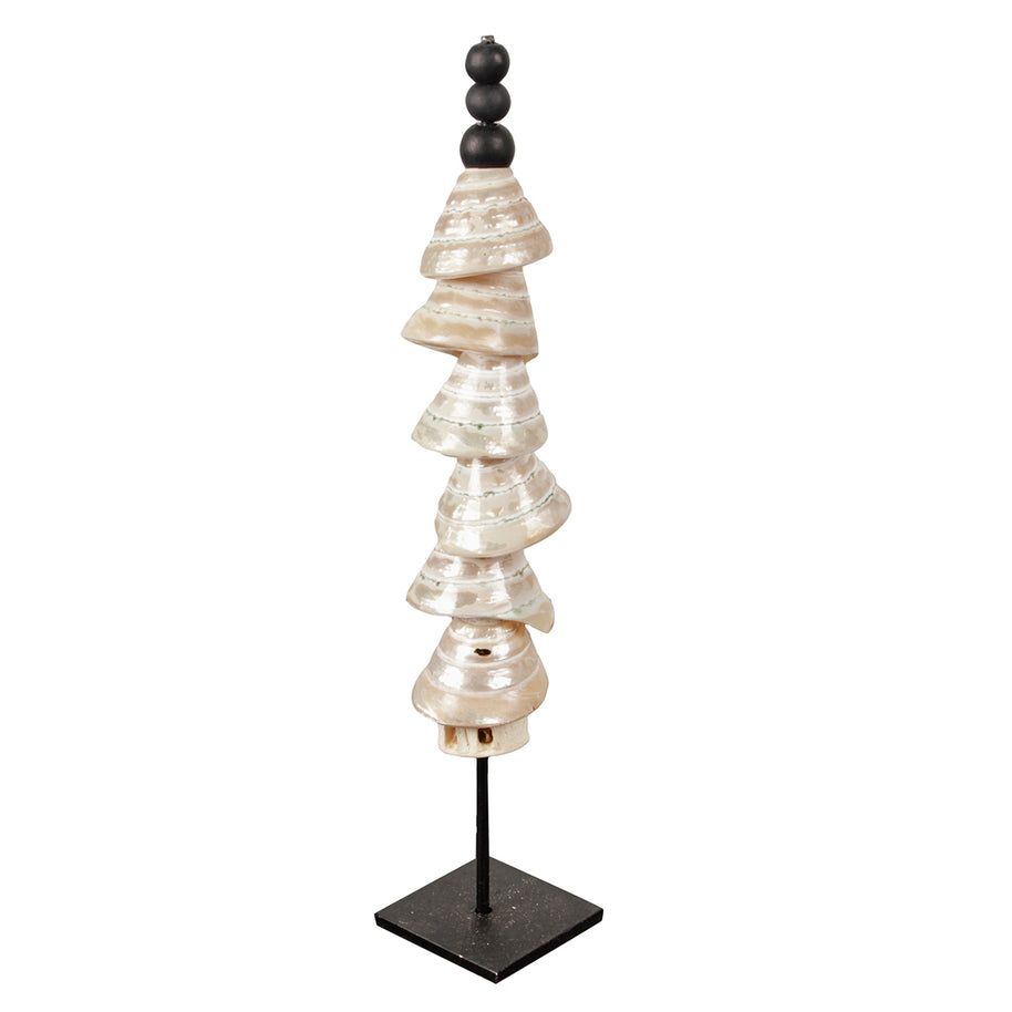 J73 Shell Tower Pearl On Stand L
