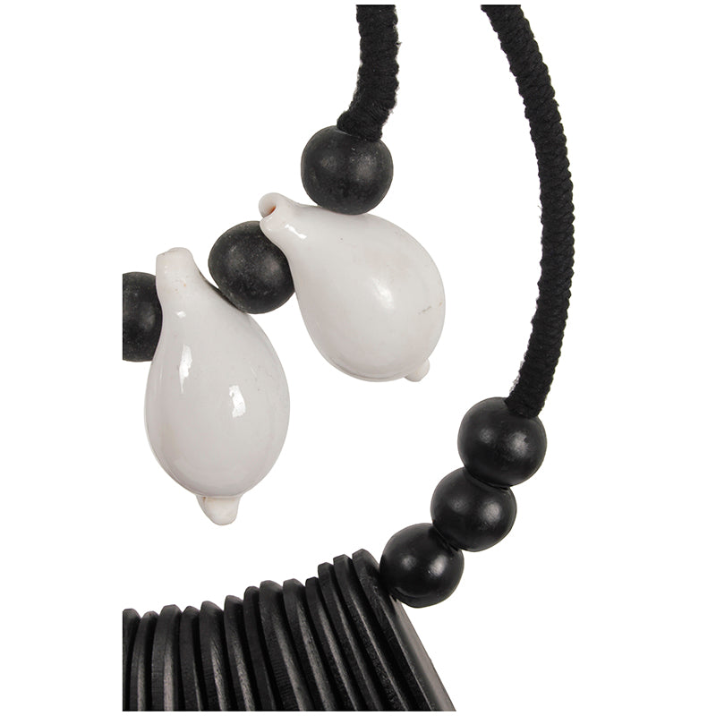 K35 Black and White Octo Necklace S On Stand