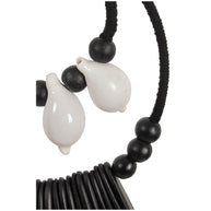 K35 Black and White Octo Necklace S On Stand