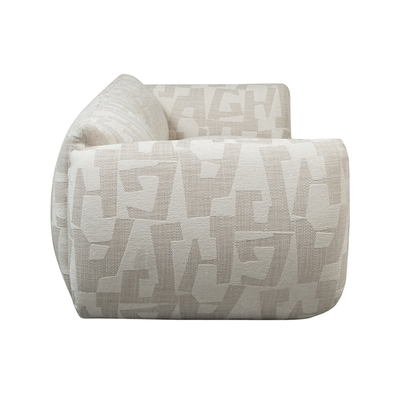 Amsterdam 2.5 Seater Sofa White Glyphs
