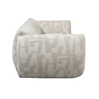 Amsterdam 2.5 Seater Sofa White Glyphs