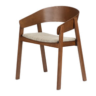 Edo Wooden Armchair Reddish