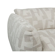 Amsterdam 4 Seater Sofa White Glyphs