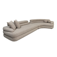 Cairo 6 Seater Sofa Sand Bouclé
