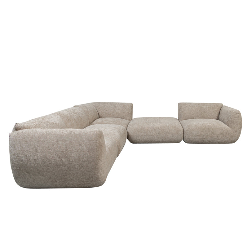 Amsterdam 5 Parts Corner Sofa Latte