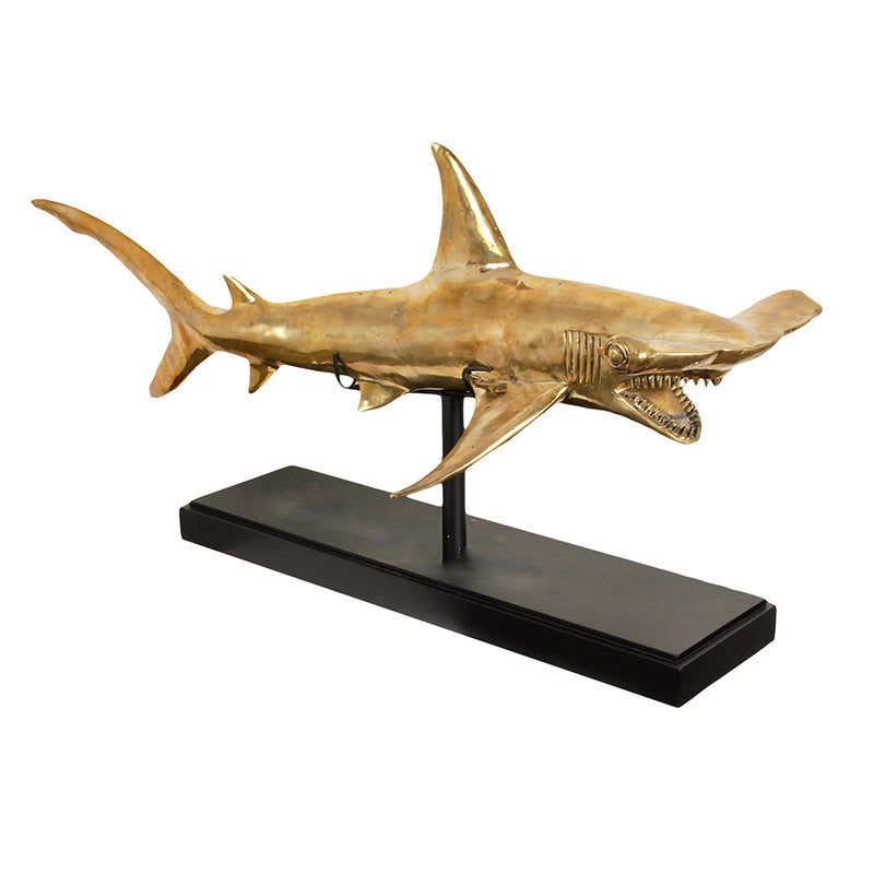 Brass Hammer Shark On Stand XXL