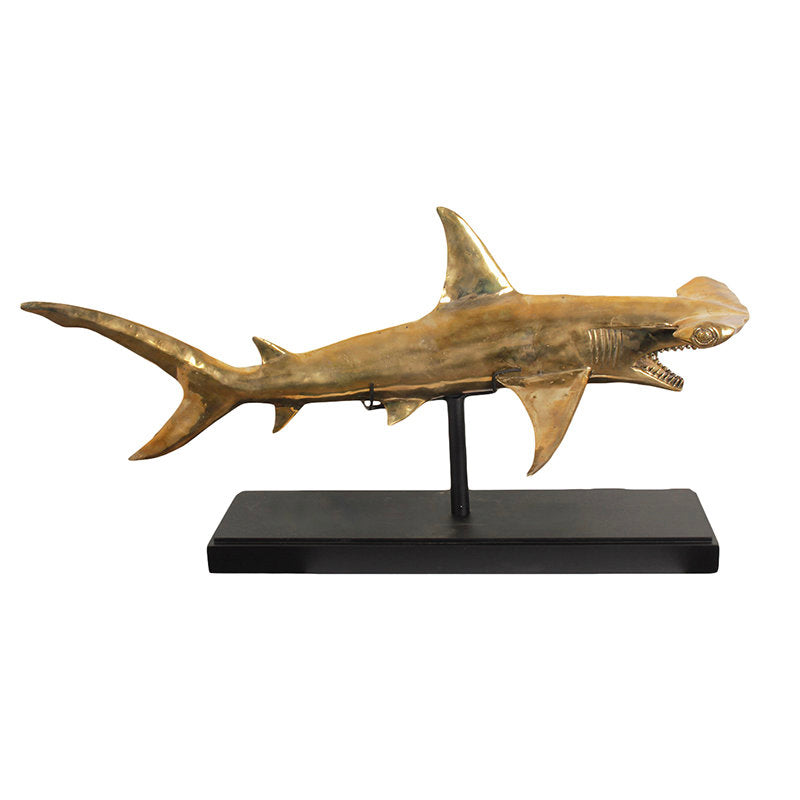 Brass Hammer Shark On Stand XXL