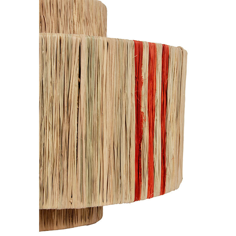 Lampshade Raffia Stripe Orange