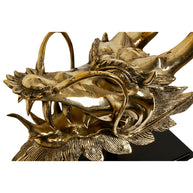 Brass Dragon Head On Stand Small