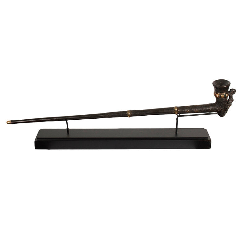 Brass Opium Pipe On Stand