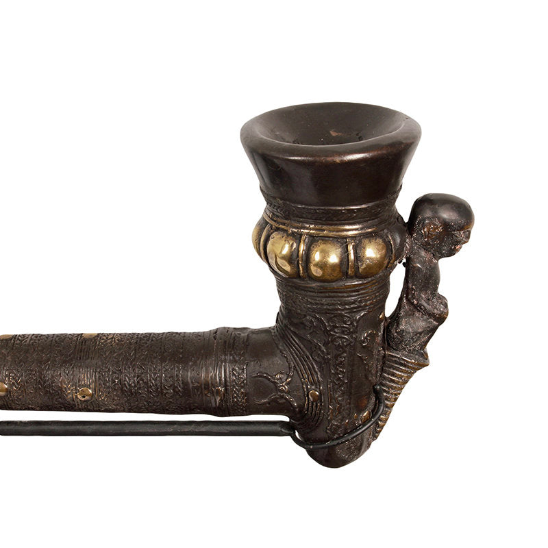 Brass Opium Pipe On Stand