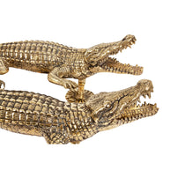 Brass Door Handle Crocodile Set of 2