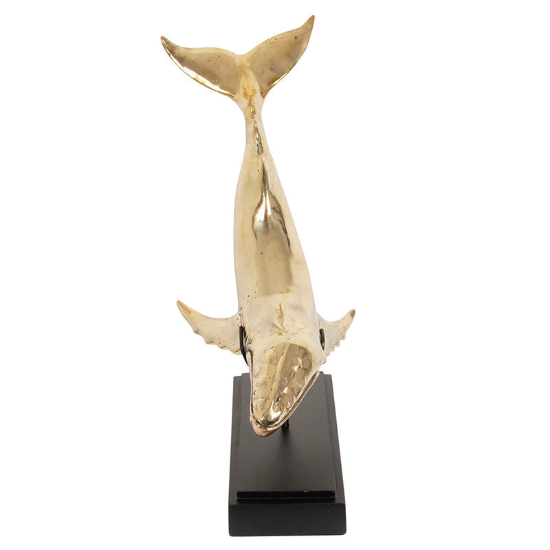Brass Whale On Stand M