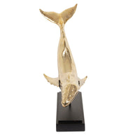 Brass Whale On Stand M