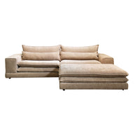 London 3 Seater With Ottoman Sofa Tan