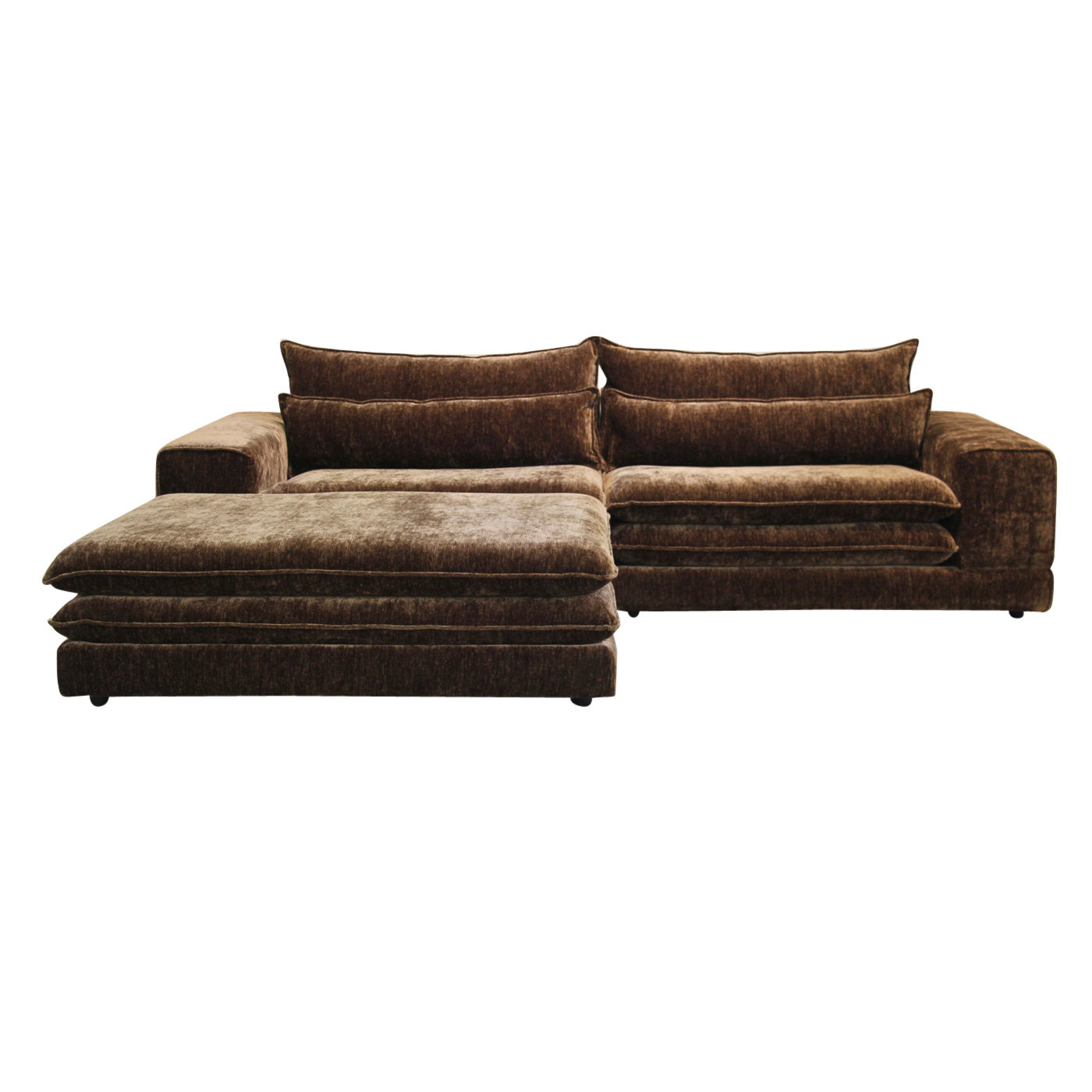 London 3 Seater With Ottoman Sofa Umber